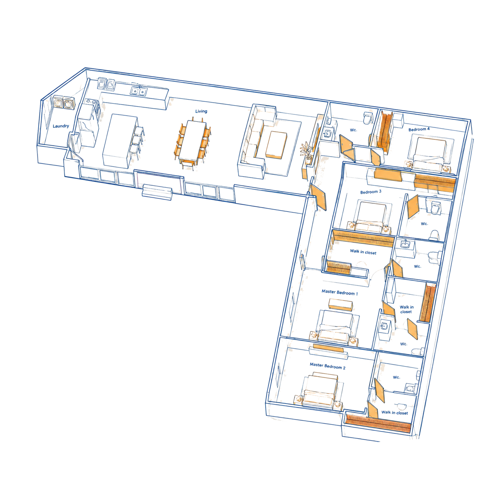 Bee House floor plan illustration