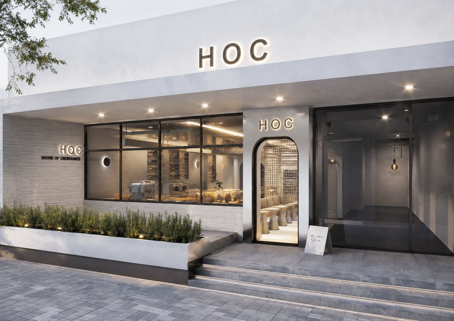 ป้ายหน้าร้าน House Of Croissants