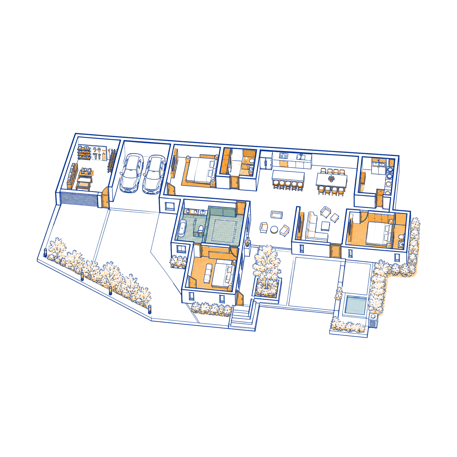 K'nat House floor plan illustration