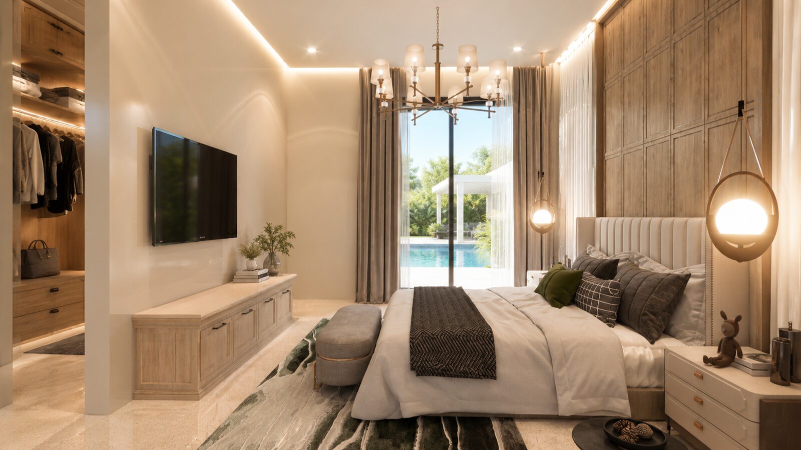 K'nay Interior bathroom with arched window and tub