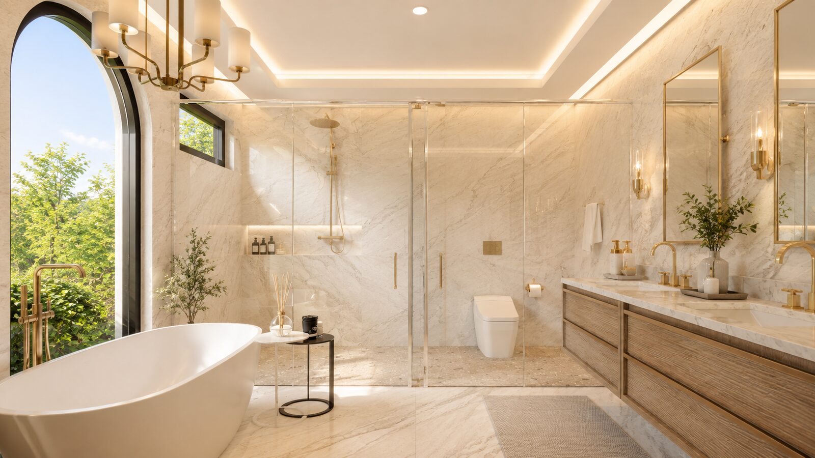 K'nay Interior bathroom with freestanding tub