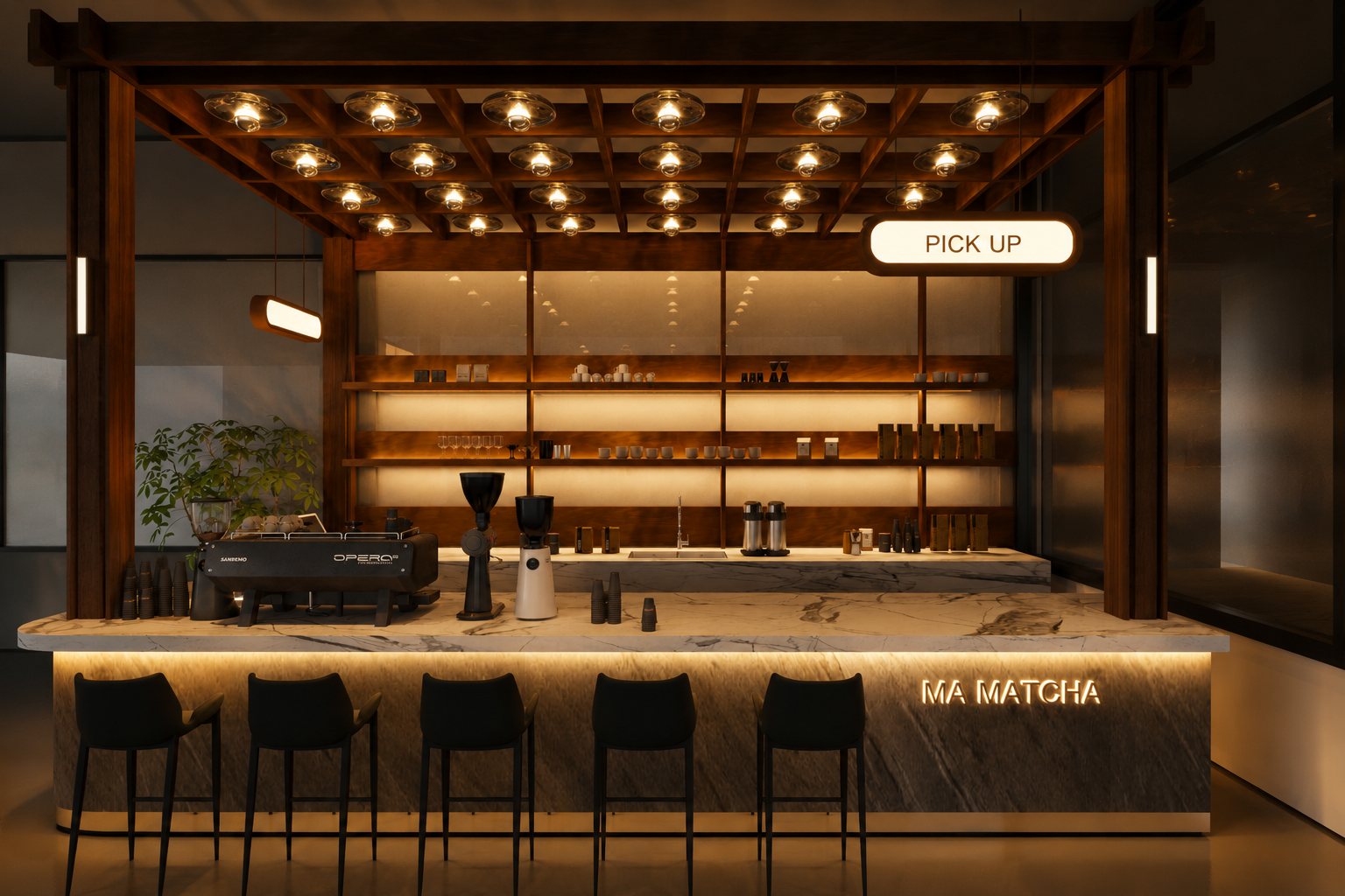 เคาน์เตอร์บาร์ชาเขียว Ma Matcha