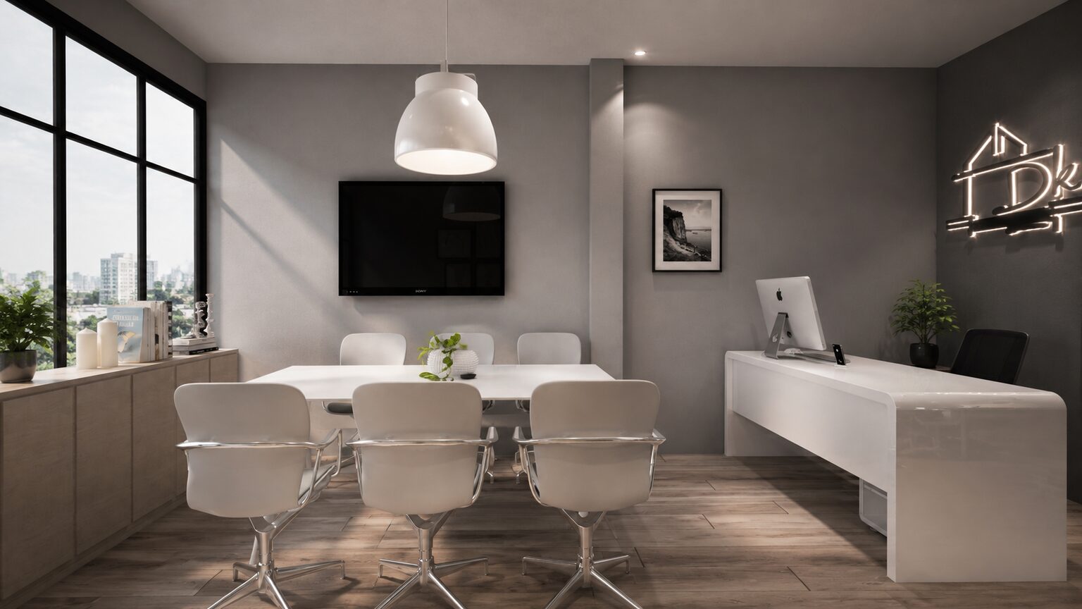 โซนโต๊ะทำงานแบบเปิดโล่ง Office Design