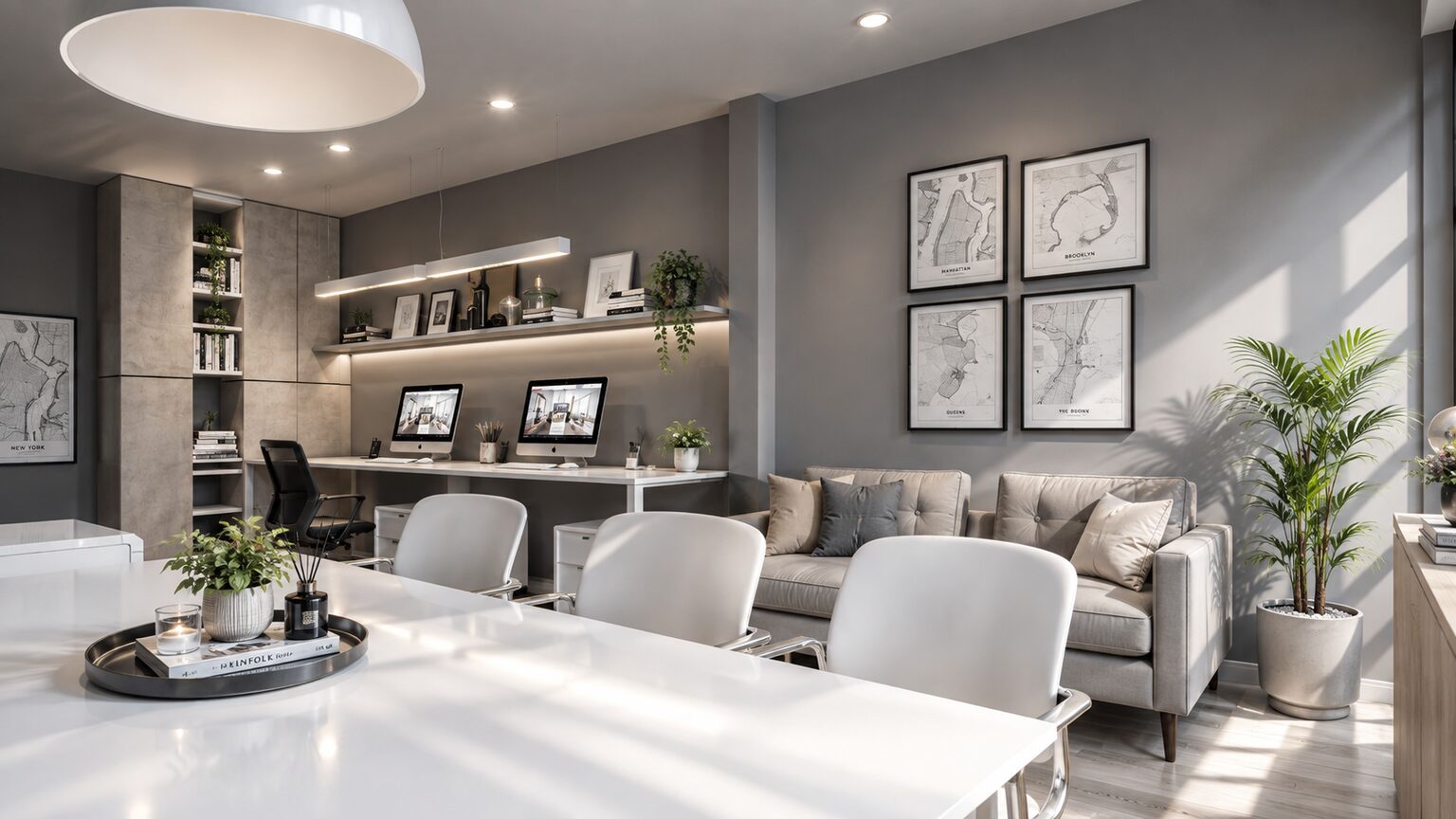 มุมเลานจ์ผนังแกลเลอรี Office Design