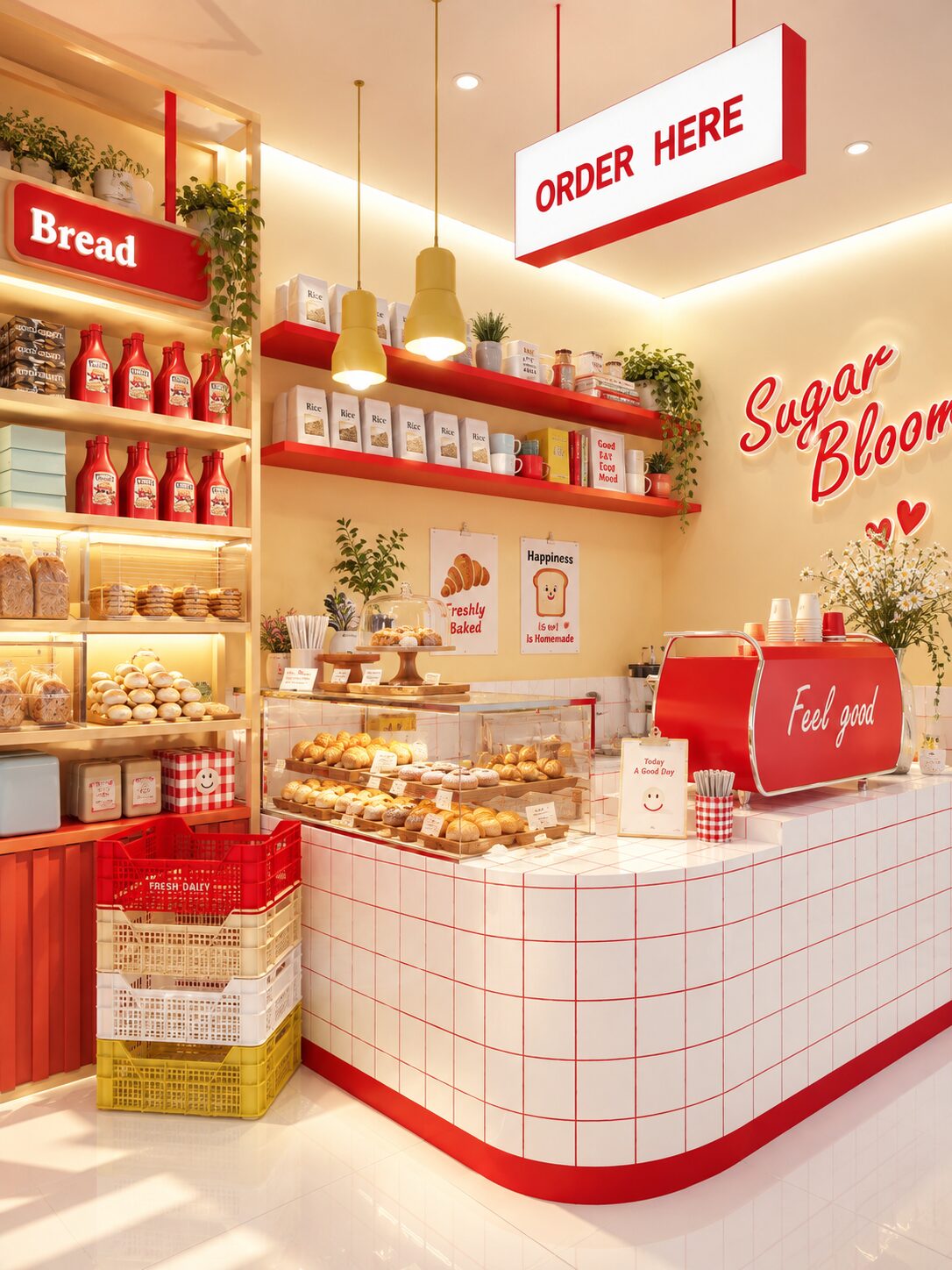 เคาน์เตอร์โชว์เบเกอรี่ Sugar Bloom
