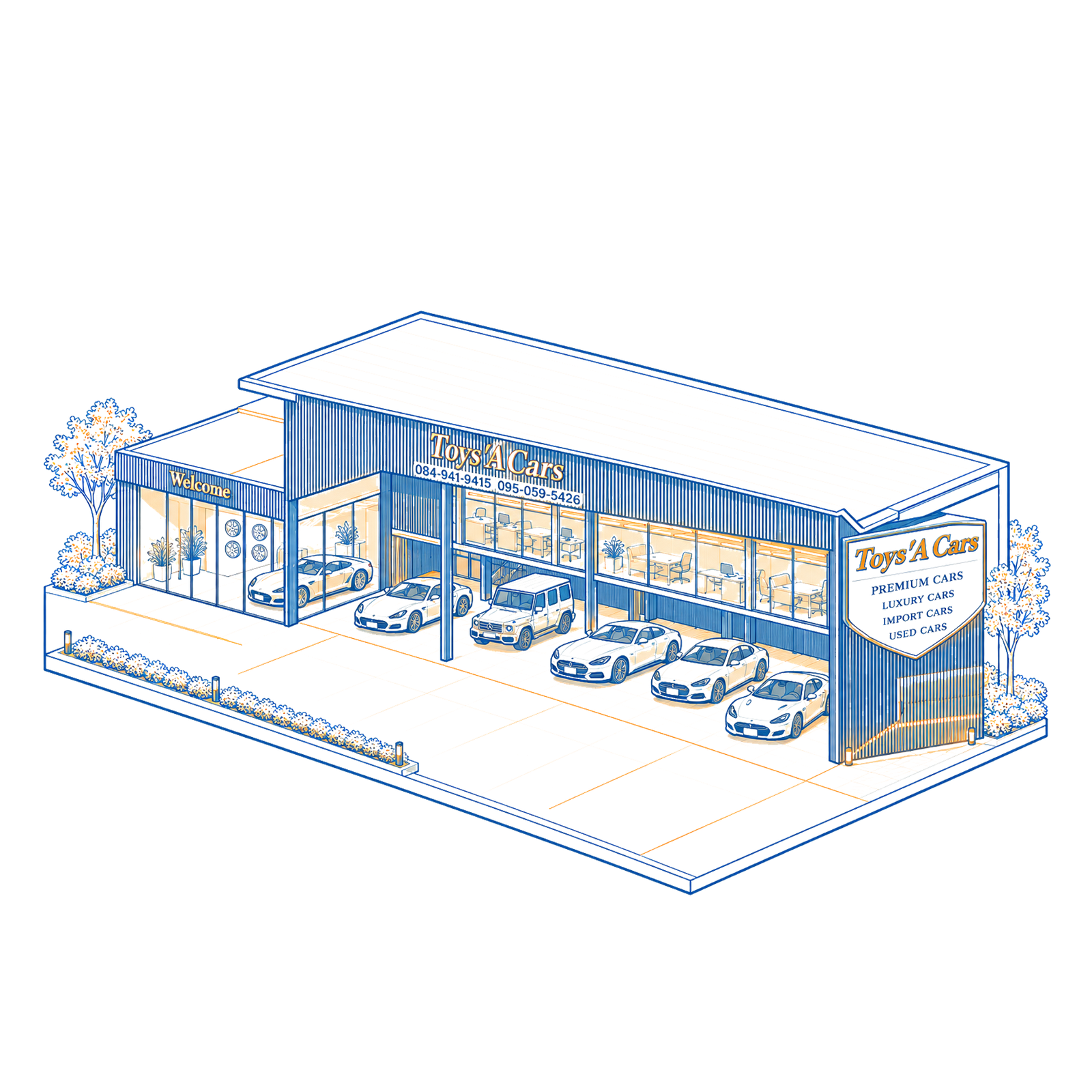 Toys'a Cars floor plan illustration